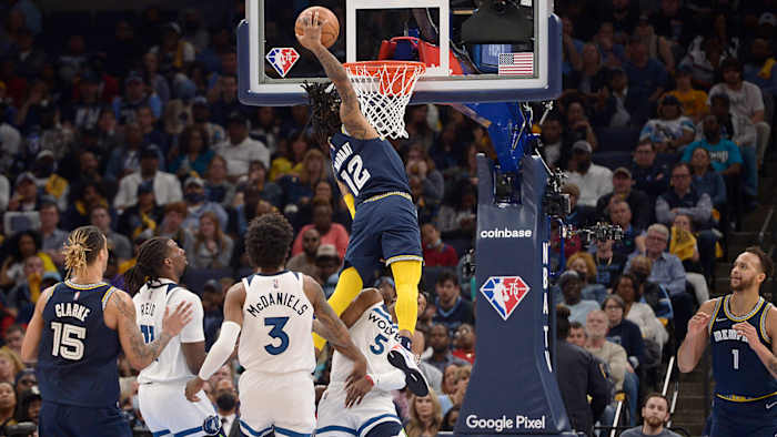 Ja Morant dunks on Malik Beasley in Game 5